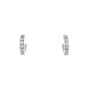Cartier Lanière small hoop earrings in white gold and diamonds - 00pp thumbnail