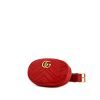 Bolsito-cinturón Gucci GG Marmont clutch-belt en cuero acolchado con motivos de espigas rojo - 00pp thumbnail