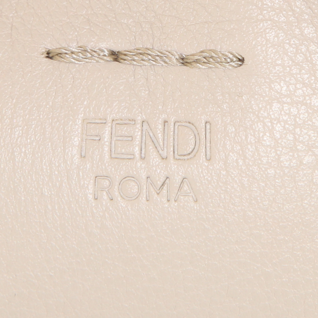 Sac à main Fendi 3 Jours en cuir beige - Detail D4