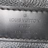 Louis Vuitton Keepall 55 cm travel bag in grey damier canvas and black leather - Detail D3 thumbnail