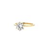 Vintage solitaire ring in yellow gold and diamond - 00pp thumbnail