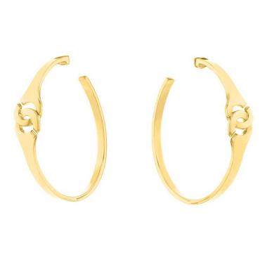 Par de criollas Dinh Van Menottes en oro amarillo