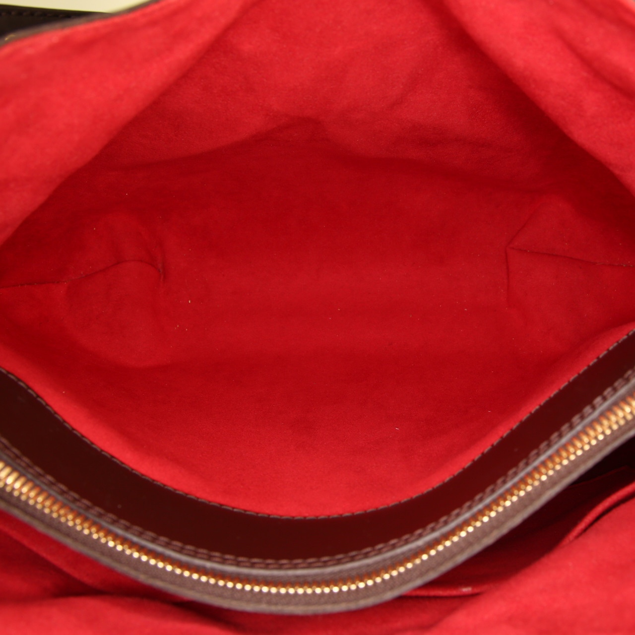 Louis Vuitton Sistina bag worn on the shoulder or carried in the hand in brown damier canvas and brown - Detail D2