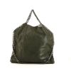 Stella McCartney Falabella Fold Over bag worn on the shoulder or carried in the hand in khaki canvas - 360 thumbnail