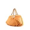 Fendi Mia Hobo shopping bag in beige grained leather - 00pp thumbnail