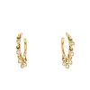 Dior Coquine small model hoop earrings in yellow gold and diamonds - 00pp thumbnail