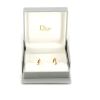 Dior Coquine small model hoop earrings in yellow gold and diamonds - Detail D2 thumbnail