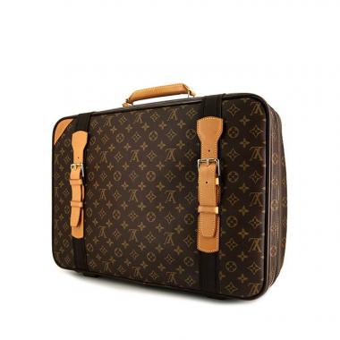 Valigia Louis Vuitton in tela monogram e pelle naturale