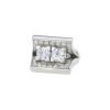 Vintage 1940's Tank ring in platinium and diamonds - 00pp thumbnail