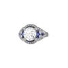 Vintage 1930's ring in platinium,  diamonds and sapphires and in diamond - 00pp thumbnail