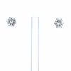 Vintage small earrings in white gold and diamonds (2,25 carats and 2,12 carats) - 360 thumbnail