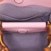 Bolso bandolera Gucci Nymphaea en cuero rosa y bambú - Detail D3 thumbnail