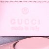 Sac bandoulière Gucci Nymphaea en cuir rose et bambou - Detail D4 thumbnail