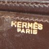 Sac à main Hermès Fonbielle en daim marron - Detail D3 thumbnail