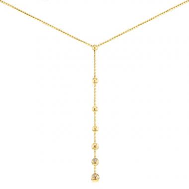 Flexible Cartier Perruque necklace in yellow gold and diamonds