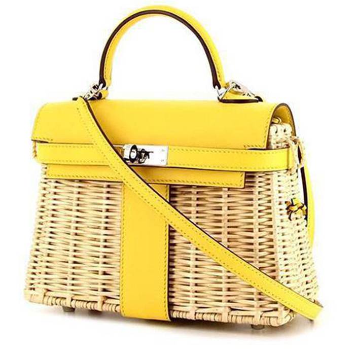 hermes wicker bag