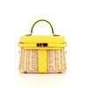 Hermès  Kelly 20 cm handbag  wicker  and Jaune de Naples Swift leather - 360 thumbnail