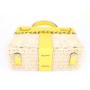 Hermès  Kelly 20 cm handbag  wicker  and Jaune de Naples Swift leather - Detail D5 thumbnail