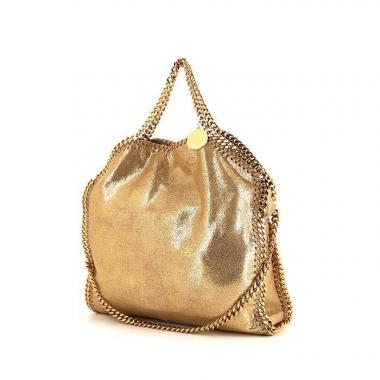 Bolso de mano Stella McCartney Falabella en lona dorada