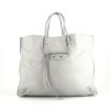 Balenciaga Papier A4 shopping bag in grey leather - 360 thumbnail