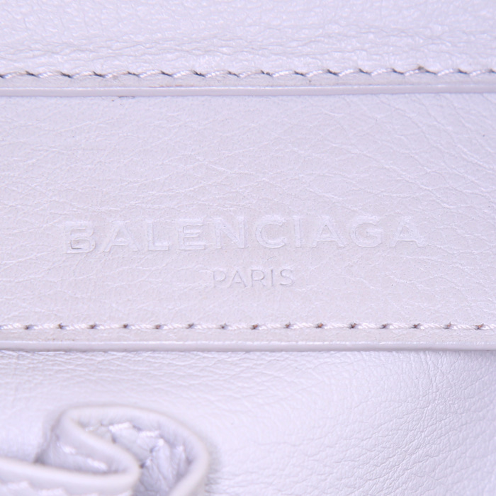 Shopping bag Balenciaga Papier A4 in pelle grigia - Detail D3
