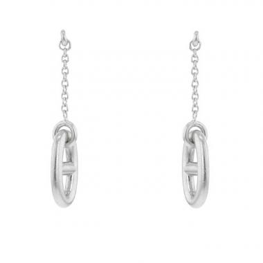 Orecchini pendenti Hermes Chaine d'Ancre in argento