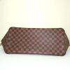 Louis Vuitton Neverfull large model shopping bag in brown damier canvas and brown leather - Detail D4 thumbnail