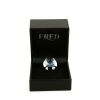 Fred Pain de Sucre medium model ring in white gold,  diamonds and topaz - Detail D2 thumbnail
