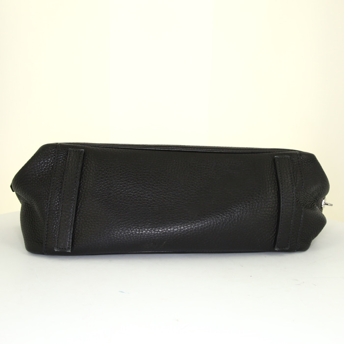 Prada briefcase in black grained leather - Detail D4