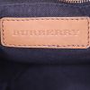 Burberry Brook bag worn on the shoulder or carried in the hand in beige Haymarket canvas and beige leather - Detail D4 thumbnail