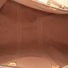 Bolsa de viaje Louis Vuitton Keepall 55 cm en lona Monogram marrón y cuero natural - Detail D3 thumbnail