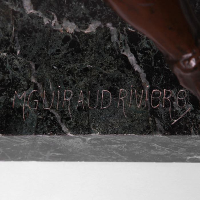 Bronze of a boxer, "The Olympic Champion", Guiraud-Rivière, 1924 - Detail D2