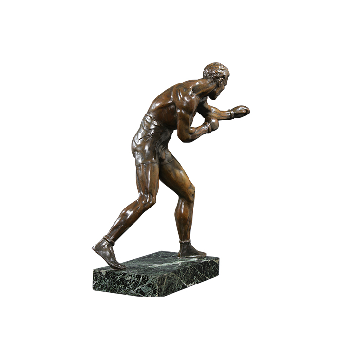 Bronze of a boxer, "The Olympic Champion", Guiraud-Rivière, 1924 - Detail D3
