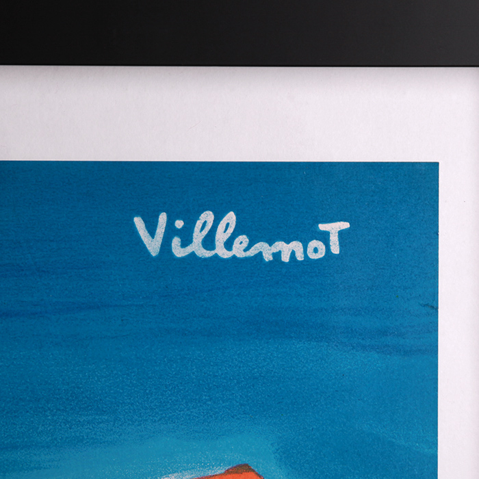 Original tourism poster "Beaches of France" , Bernard Villemot, 1957 - Detail D2