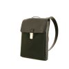 Louis Vuitton Yaranga shoulder bag in black taiga leather and green canvas - 00pp thumbnail
