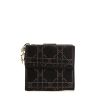 Portafogli Dior modello piccolo in pelle nera con motivo a fori - 360 thumbnail