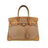 Hermès Birkin Ghillies handbag in Poussiere niloticus crocodile and brown ostrich leather - 360 thumbnail