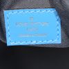 Bolsa de viaje Louis Vuitton Keepall 50 cm en cuero Epi azul y cuero liso blanco - Detail D4 thumbnail