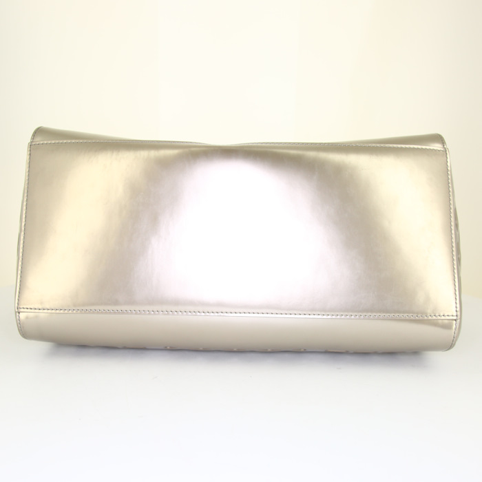 Sac cabas Louis Vuitton  Jelly en cuir verni mordoré - Detail D4