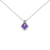 Mauboussin Fou de Toi necklace in white gold and diamonds and in Rose de France amethyst - 00pp thumbnail