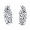 1990's pendants earrings in white gold and diamonds - 360 thumbnail