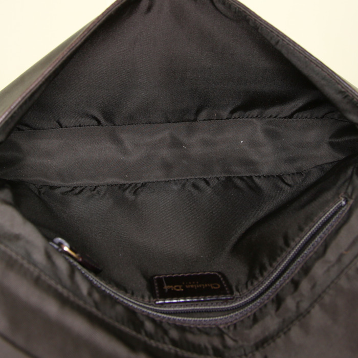 Sac à main Dior Dior Malice en poulain beige et marron et cuir marron - Detail D2