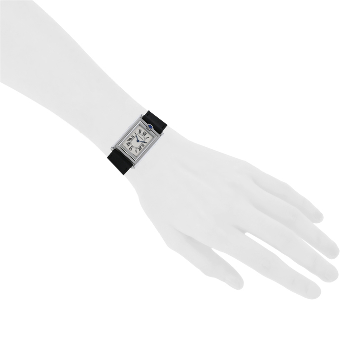 Montre Cartier Tank Basculante en acier Ref : 2405 Vers 1990 - Detail D1