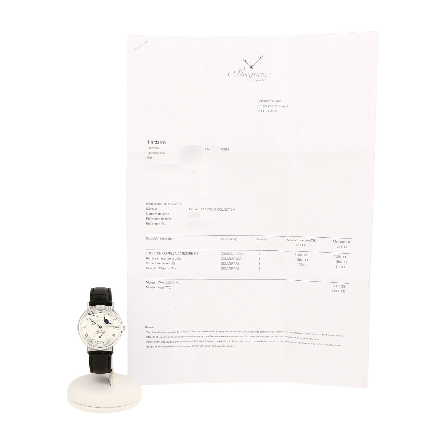 Montre Breguet Classic Complications en or blanc Ref: Breguet - 3130  Vers 2000