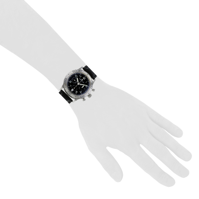 Breguet Type XX-Transatlantique watch in stainless steel Ref:  3820 Circa  2000 - Detail D1