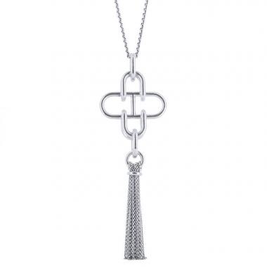 Collana lunga Hermès Rose des Mers in argento