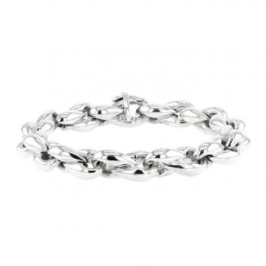 Brazalete época años 90 Hermès Graines des Champs en plata