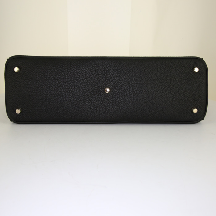 Shopping bag Dior Diorissimo in pelle martellata nera - Detail D5