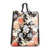 Shopping bag Celine Vertical in pelle nera a fiori - 360 thumbnail