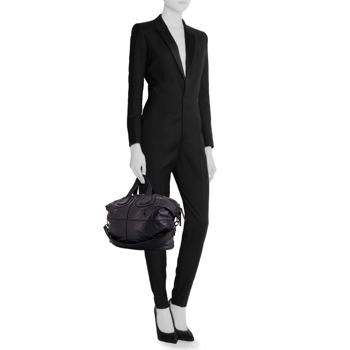 Sac Givenchy Nightingale en cuir bleu - Detail D1